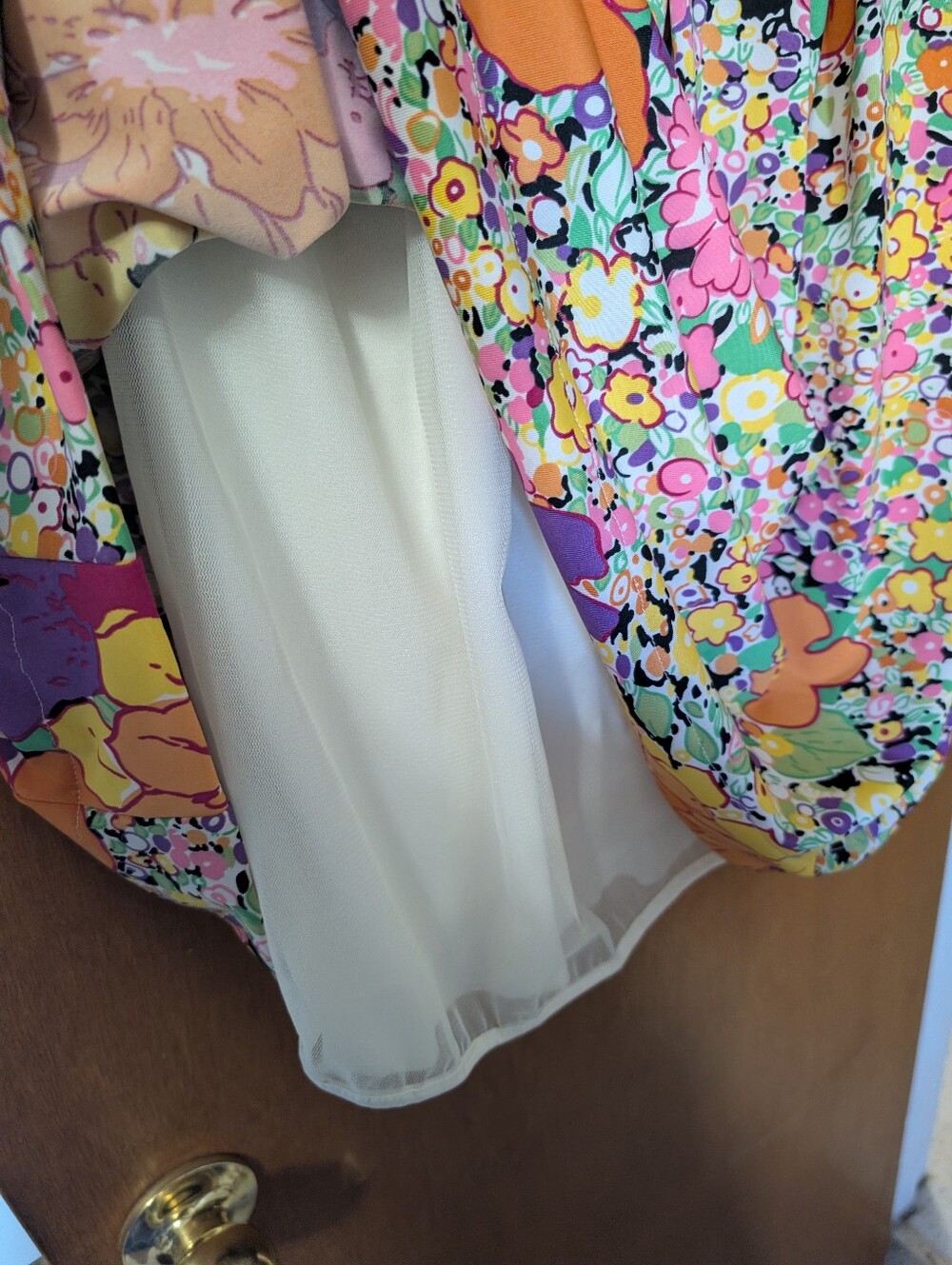 H&M Floral Sleeveless Mini Dress in Pink, Orange, Yellow & Purple - Picture 3 of 4